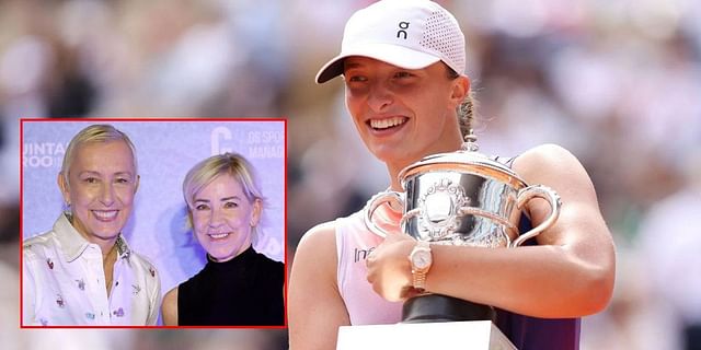 These 2 are the best" - Martina Navratilova invited Chris Evert to join her  for French Open trophy presentation to Iga Swiatek, reveals journalist