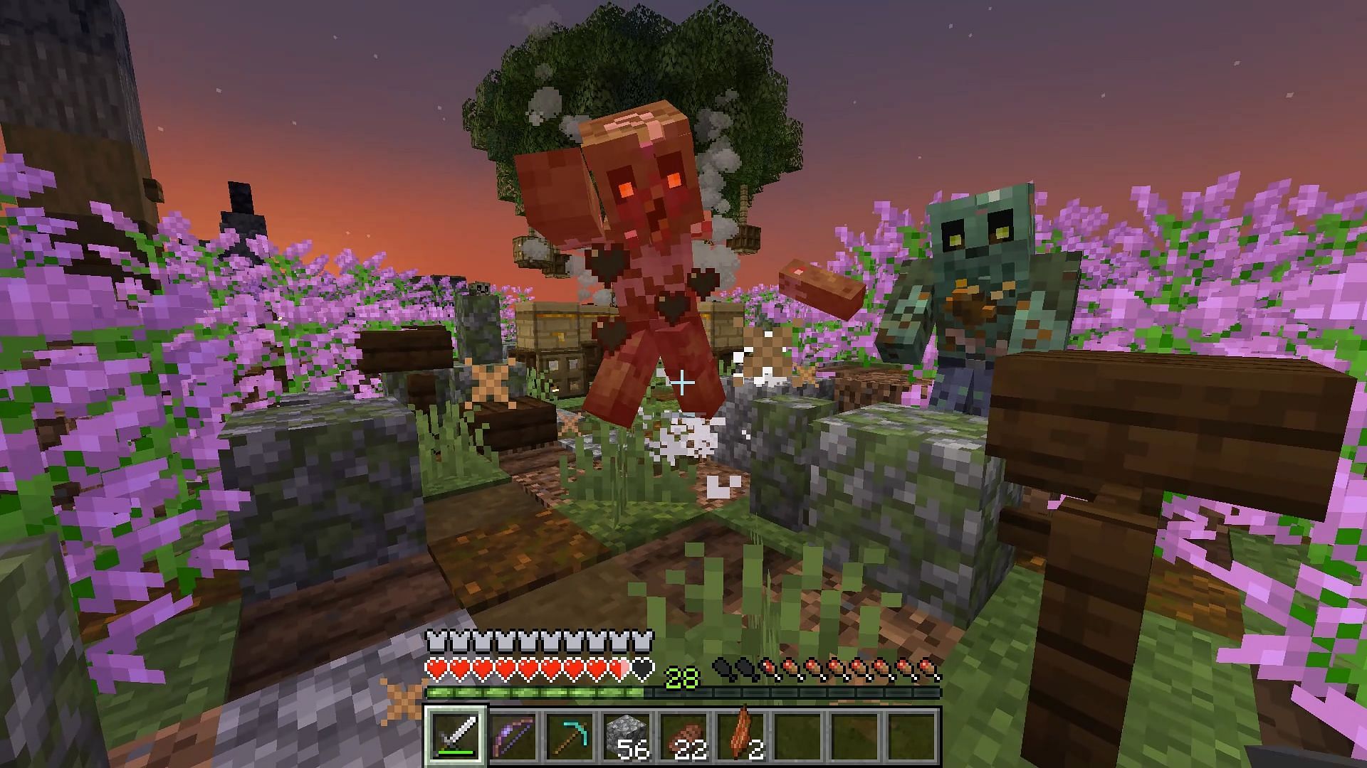 Blue&#039;s Better Zombies give zombified mobs much more personality (Image via Mrblueyeti/Modrinth)