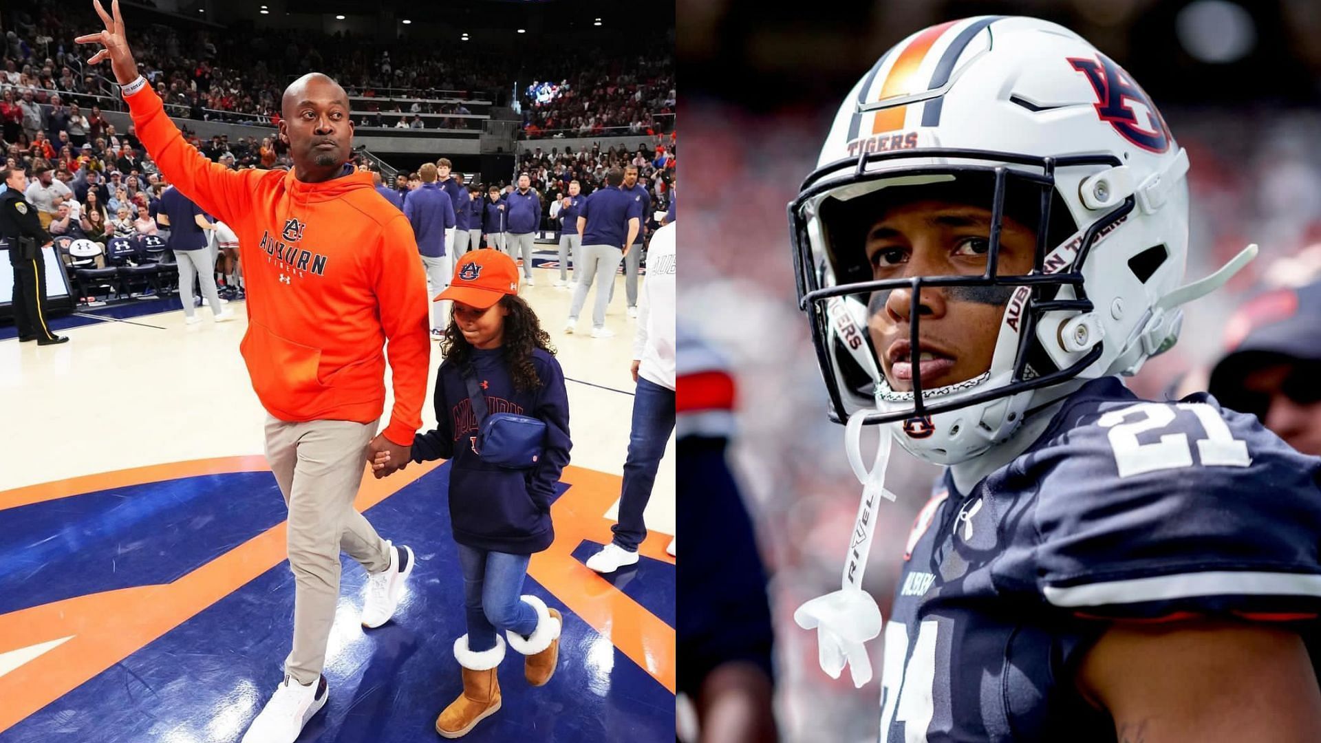 Auburn OC Derrick Nix and running back Brian Battie