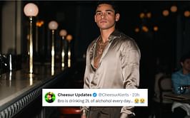 "This is 100% cocaine behavior" - Fans react to Ryan Garcia downing alcohol while playing poker with Neymar, Jimmy Butler, and Dan Bilzerian