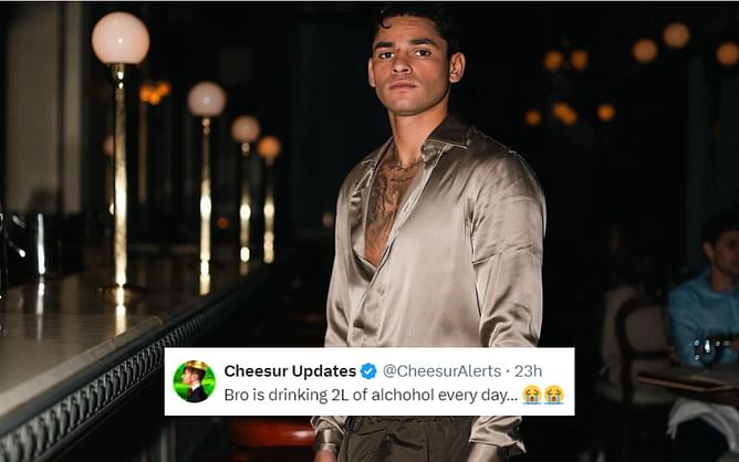 "This is 100% cocaine behavior" - Fans react to Ryan Garcia downing alcohol while playing poker with Neymar, Jimmy Butler, and Dan Bilzerian