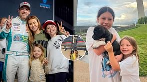 Denny Hamlin family takes adopted pup home in first-class comfort after St. Louis trip