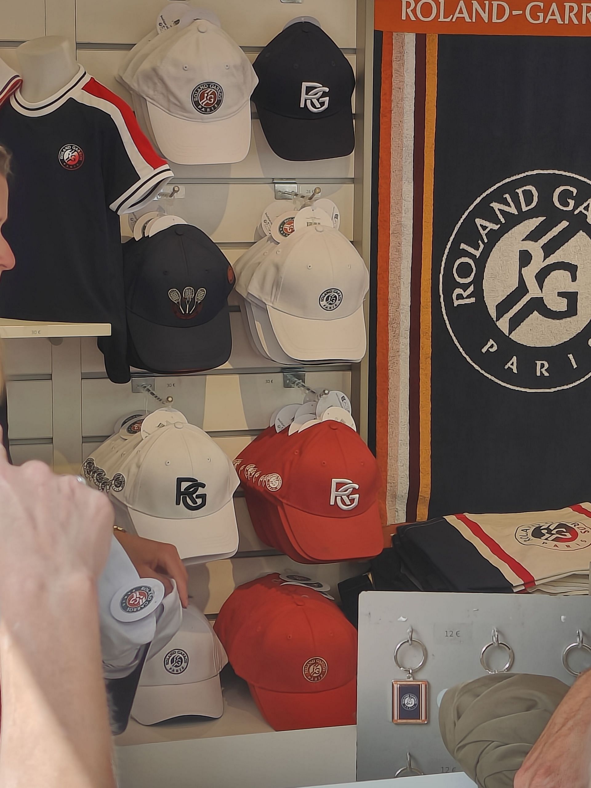 Merchandise at the official Roland Garros store 