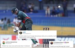 "He is a liability in all 3 departments of the game now" - Fans slam Shakib Al Hasan for first-ball duck in 2024 T20 World Cup clash vs Afghanistan