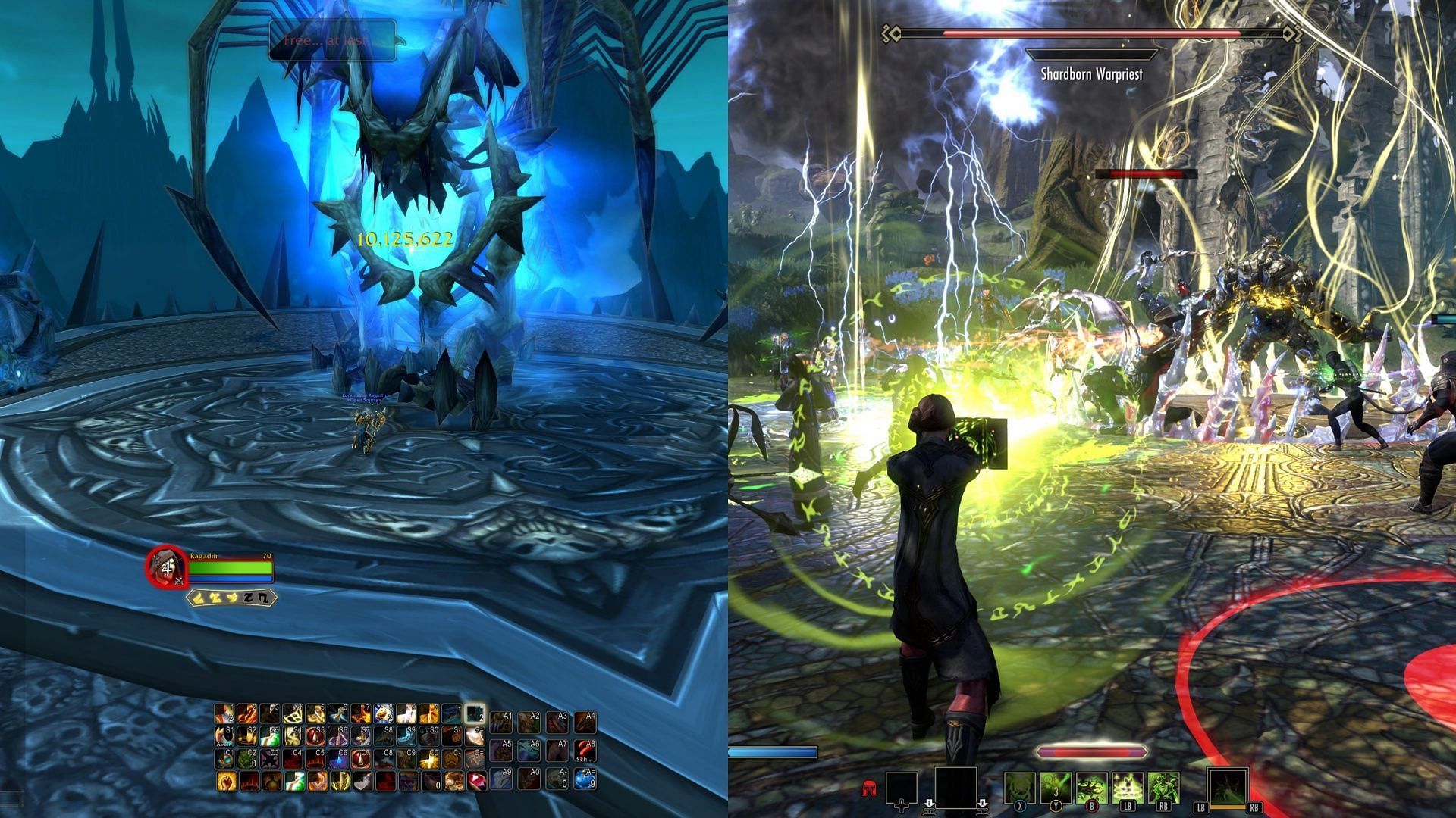 Both games have perfectly cromulent combat systems (Image via Blizzard Entertainment || ZeniMax Online)