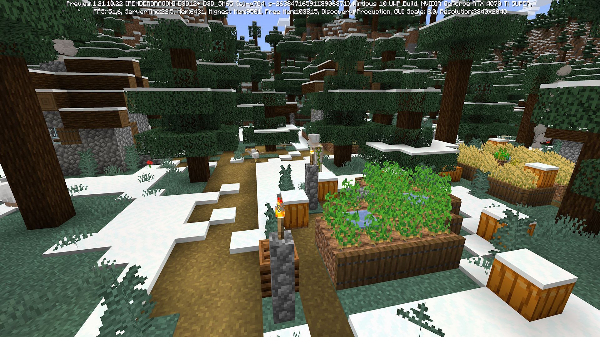 The village found near spawn (Image via Mojang)