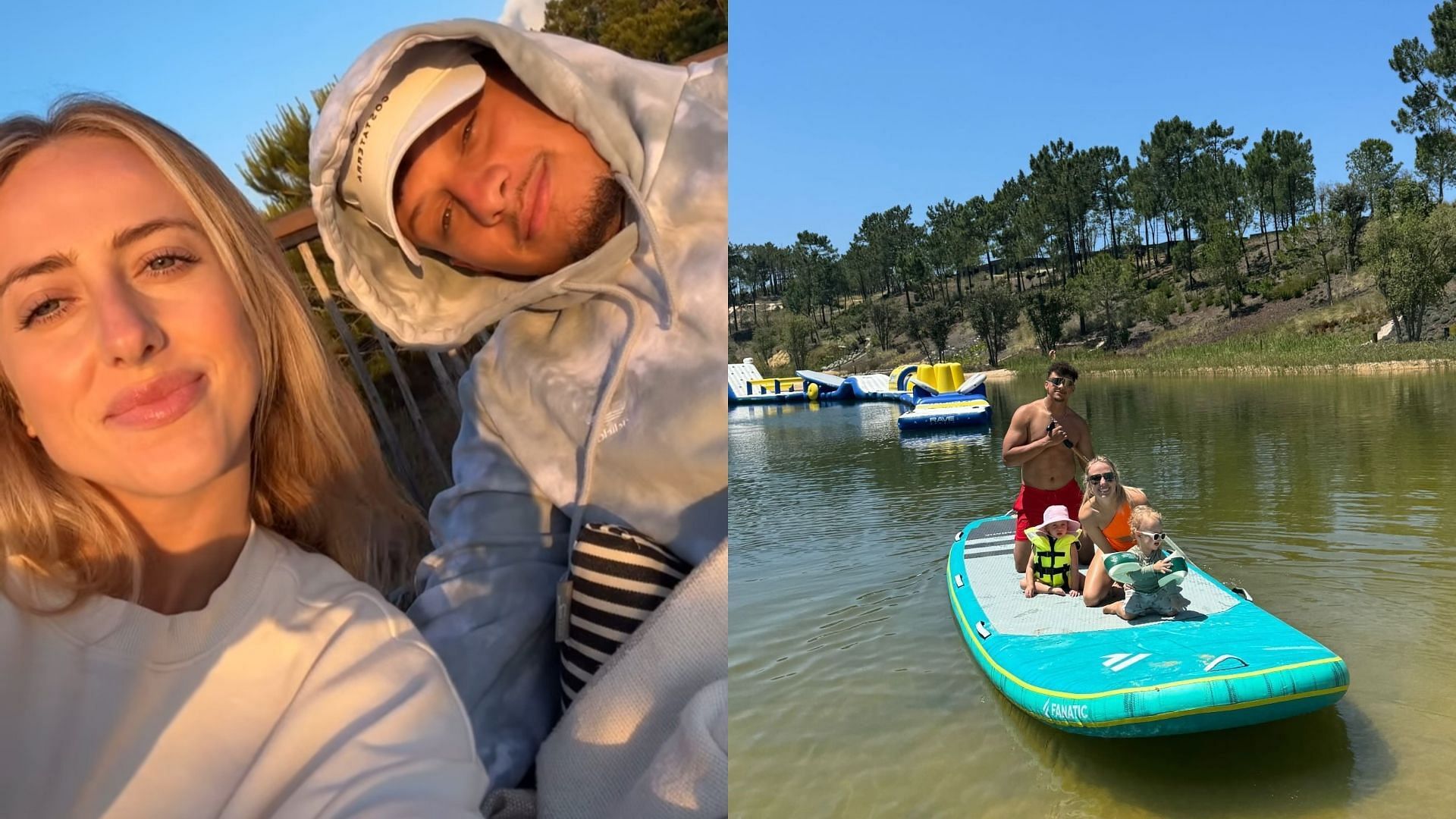 The Mahomes family on vacation