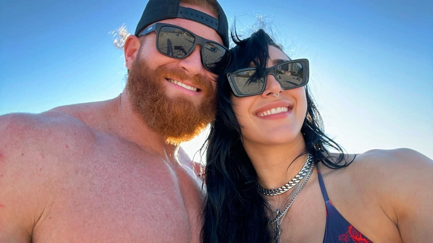 WWE talent Rhea Ripley and AEW talent Buddy Matthews