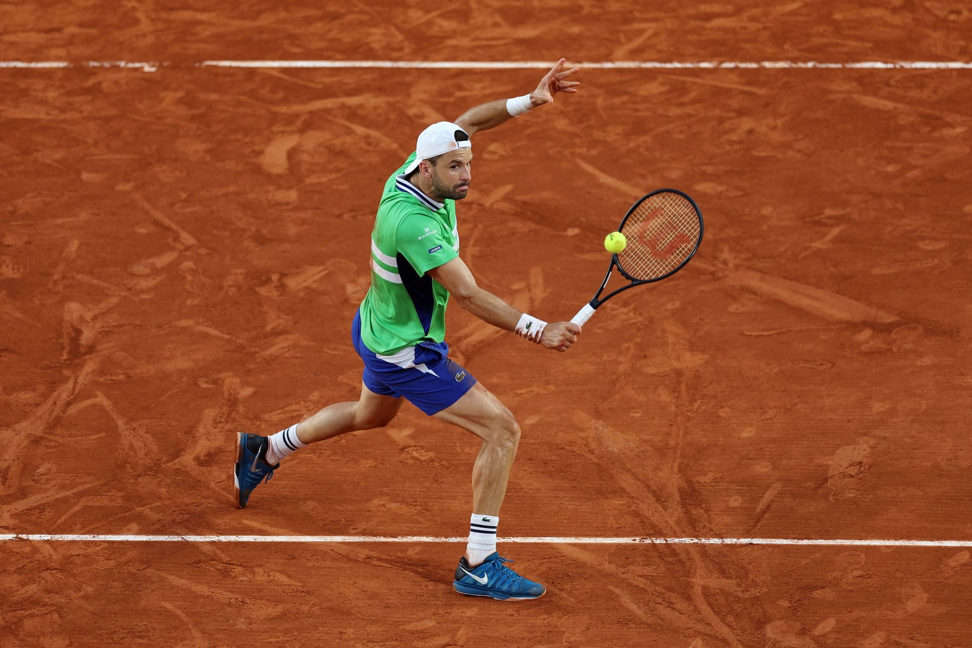 Grigor Dimitrov at the 2024 French Open. (Photo: Getty)