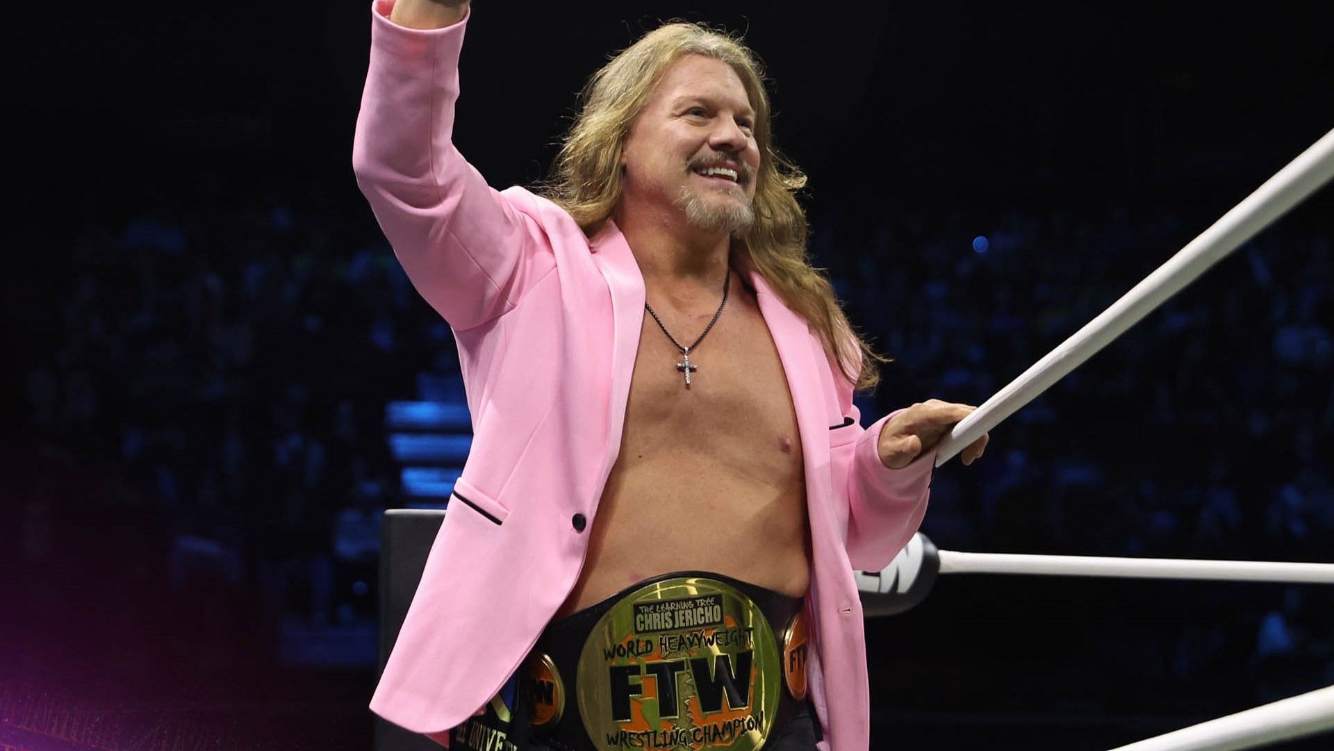 Chris Jericho appears on AEW Dynamite with the FTW Championship