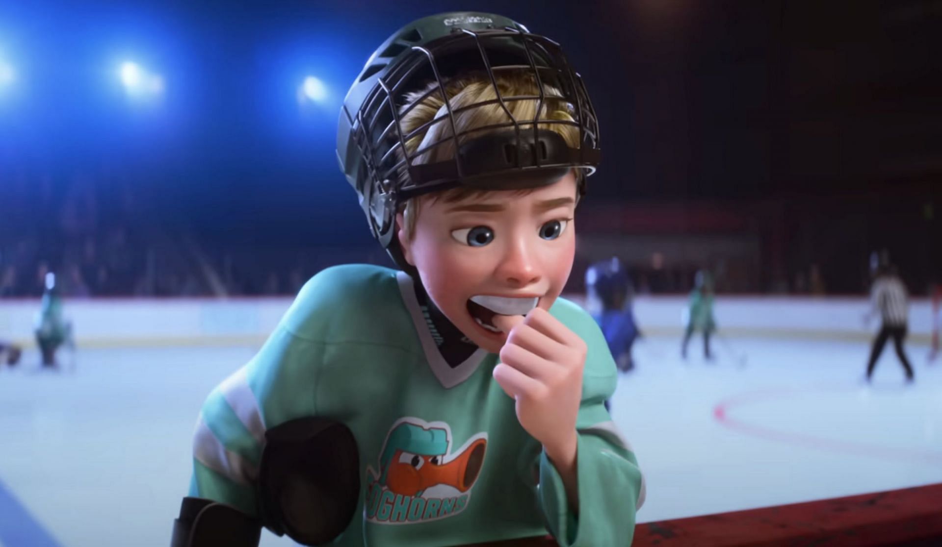Riley&#039;s hockey jersey (Image via Youtube / Pixar)
