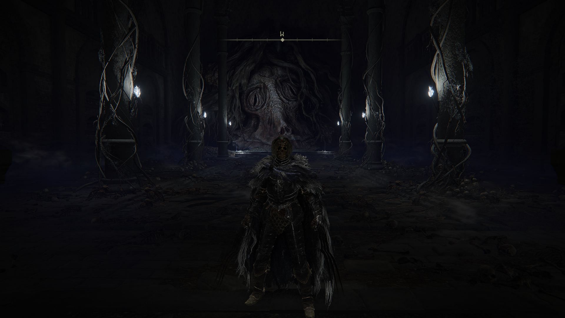 Defeat the Death Knight to get the Crimson Amber Medallion +3 (Image via FromSoftware)