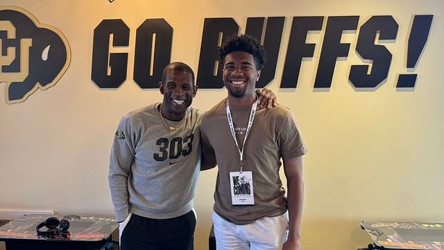 Jaden O&rsquo;Neal with Deion Sanders (Credit- X/Jadenoneal26)