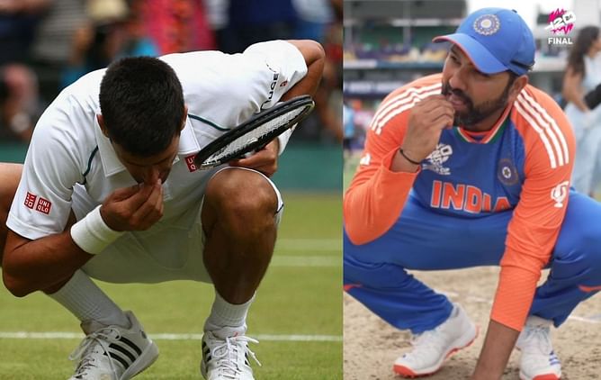 [Watch] Rohit Sharma does a Novak Djokovic, eats soil from Barbados pitch after emotional 2024 T20 World Cup triumph