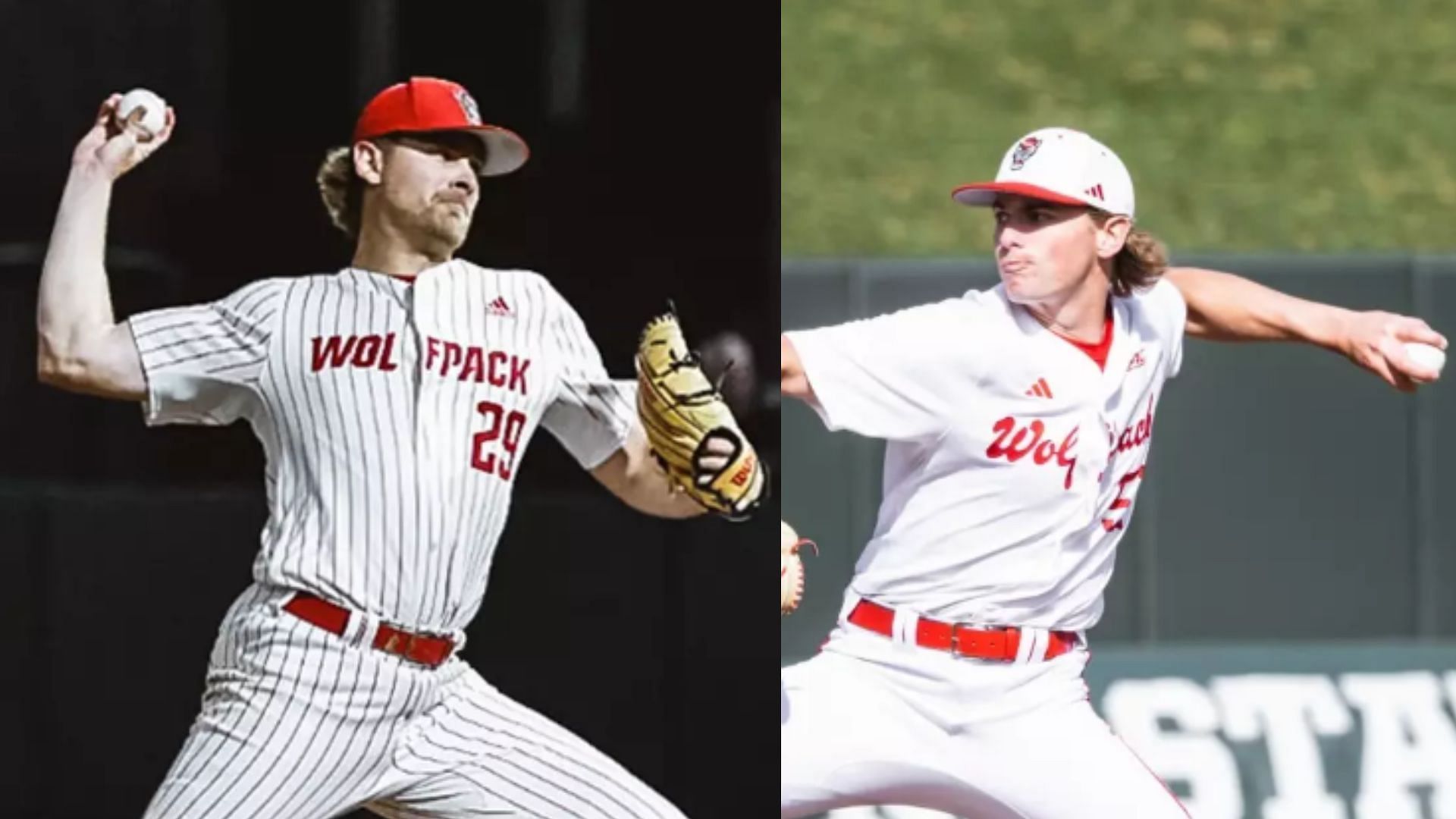 NC State coach Elliott Avent announced on Sunday that he will start either Logan Whitaker (left) or Dominic Fritton (right) for Monday&#039;s game against Florida.