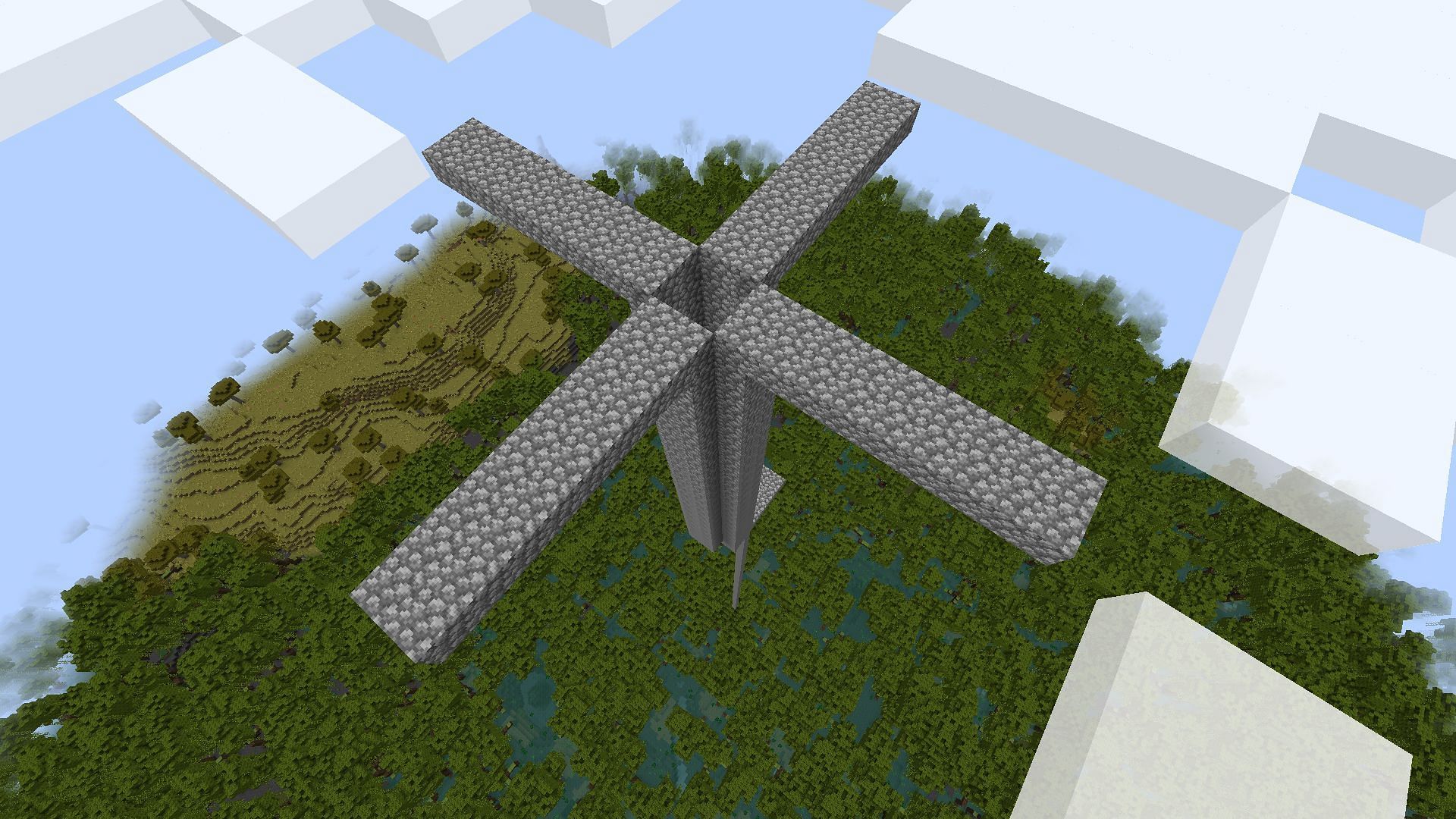 The wings of the farm built (Image via Mojang)