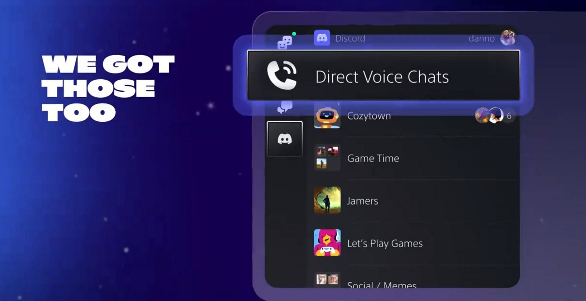 The PS5 has Direct Voice Chats on Discord as well (Image via PlayStation)