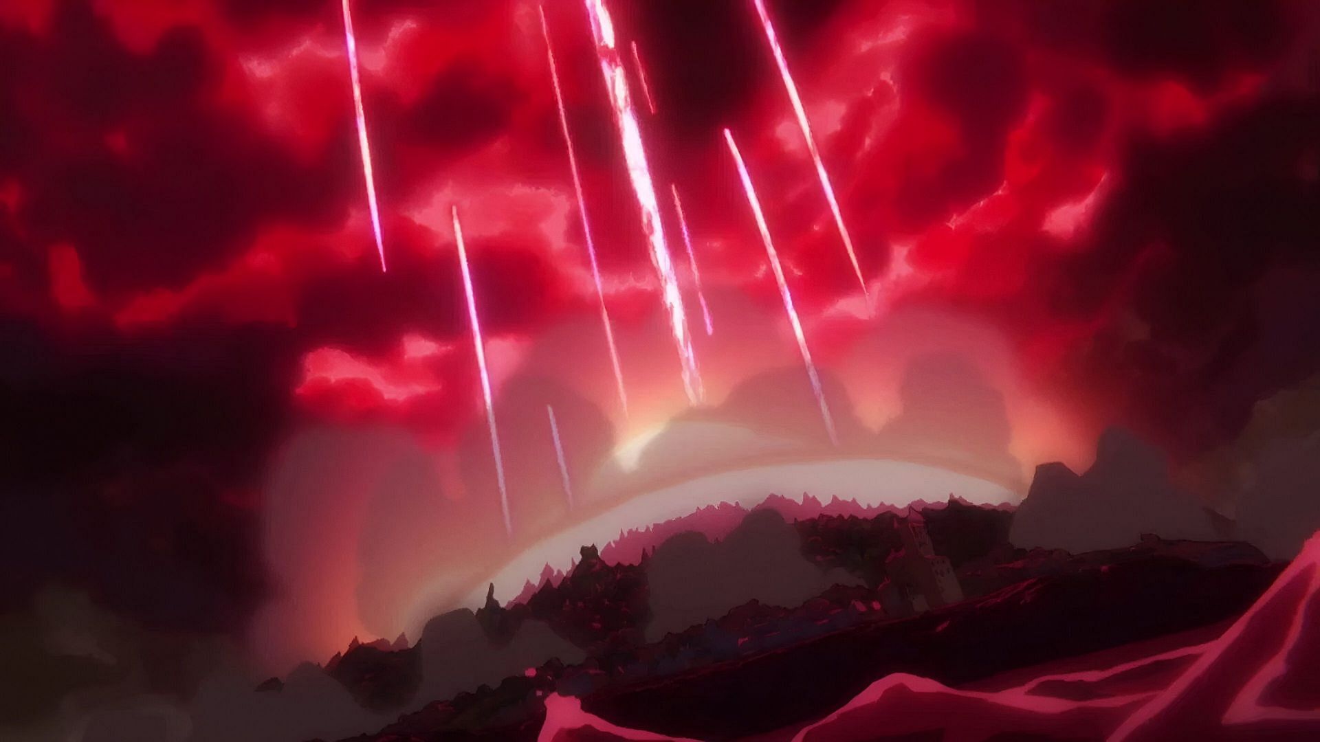 The destruction of the Lulusia Kingdom (Image via Toei Animation)