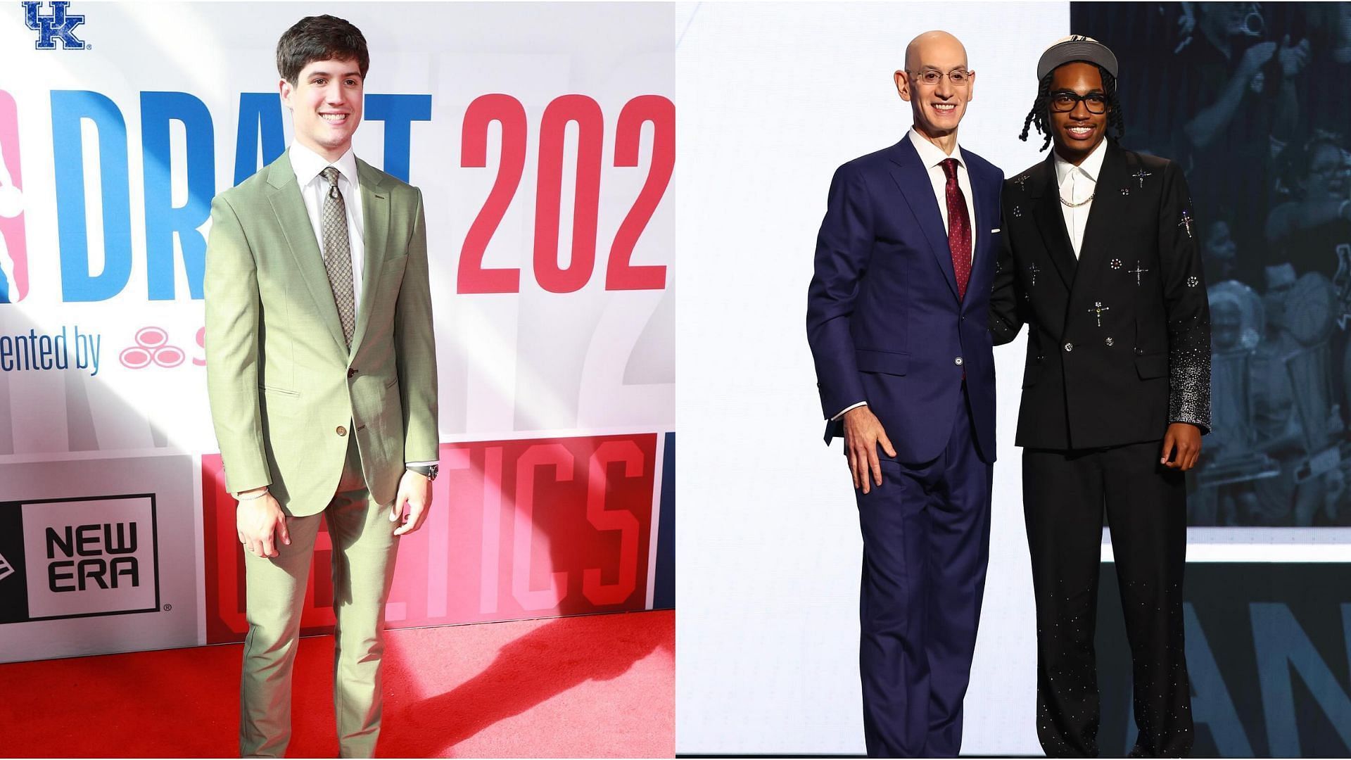 Reed Sheppard and Rob Dillingham at the 2024 NBA draft