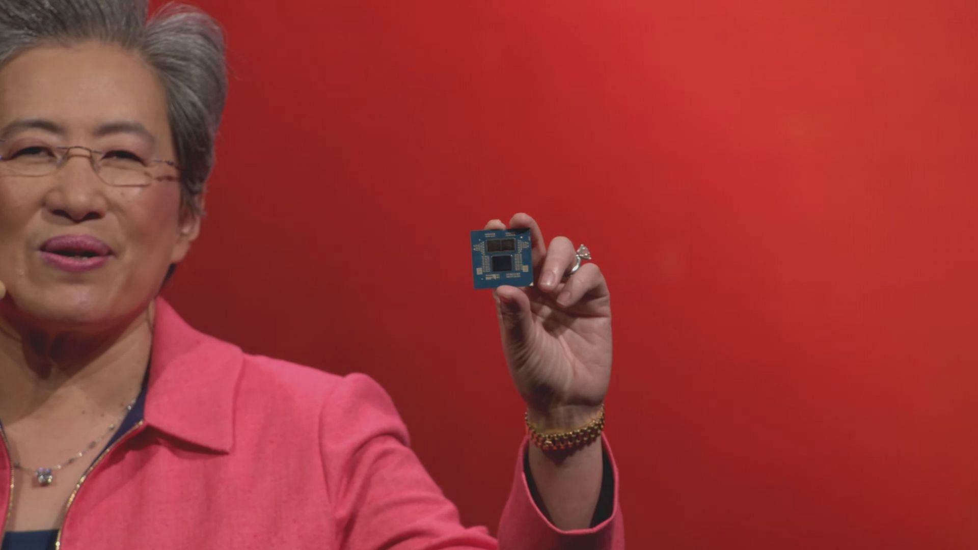 AMD showcasing their new chip at Computex 2024 (Image via AMD/YouTube)