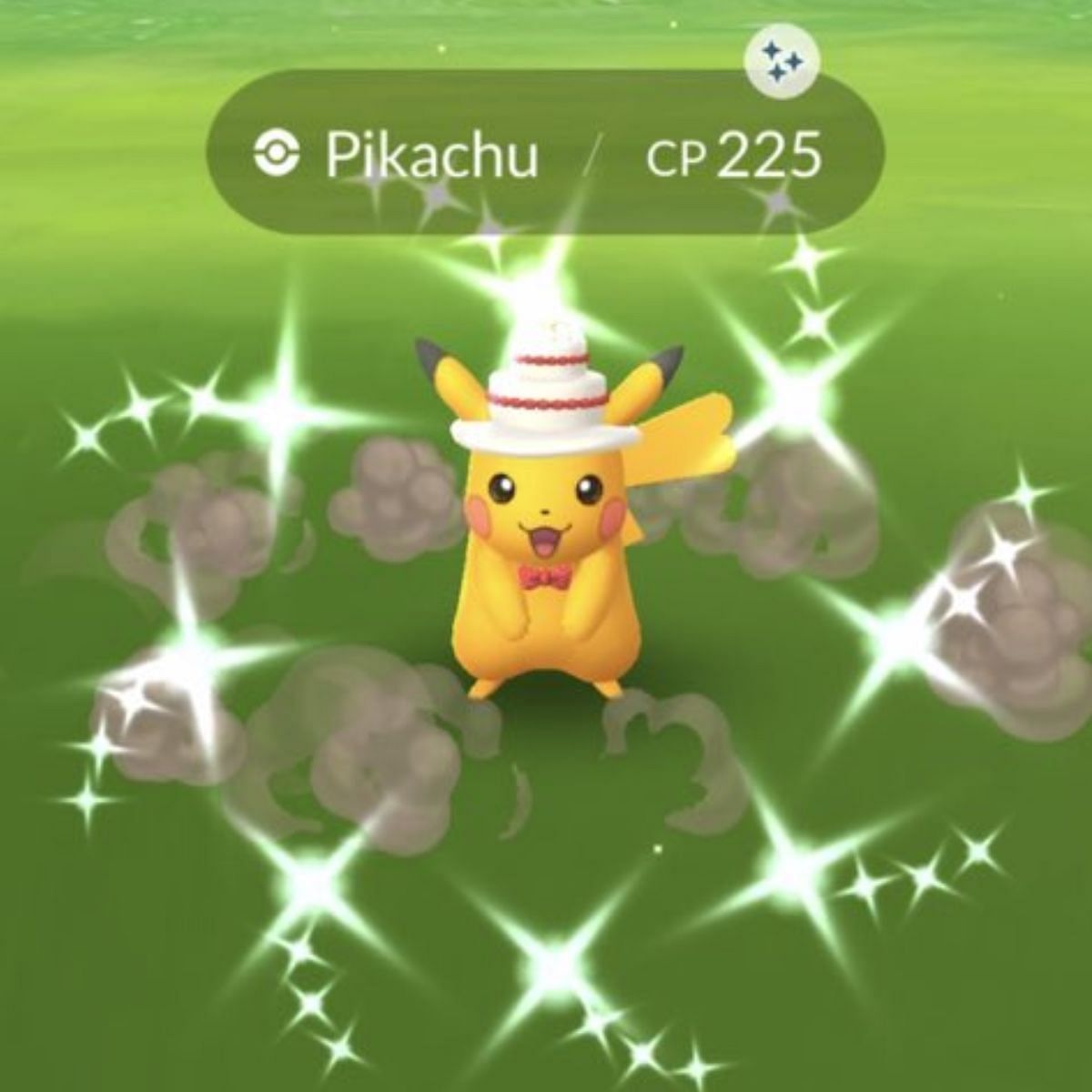 Shiny Cake Hat Pikachu in Pokemon GO (Image via TPC)