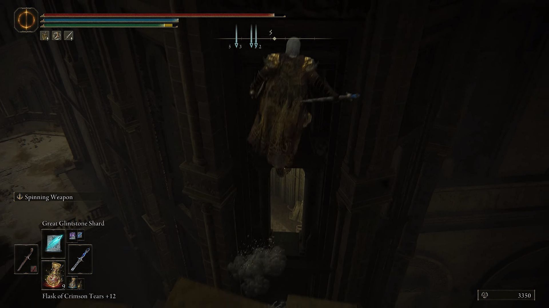 Don&#039;t forget to sprint jump, to reach the window (Image via FromSoftware || YouTube: Caspahz)