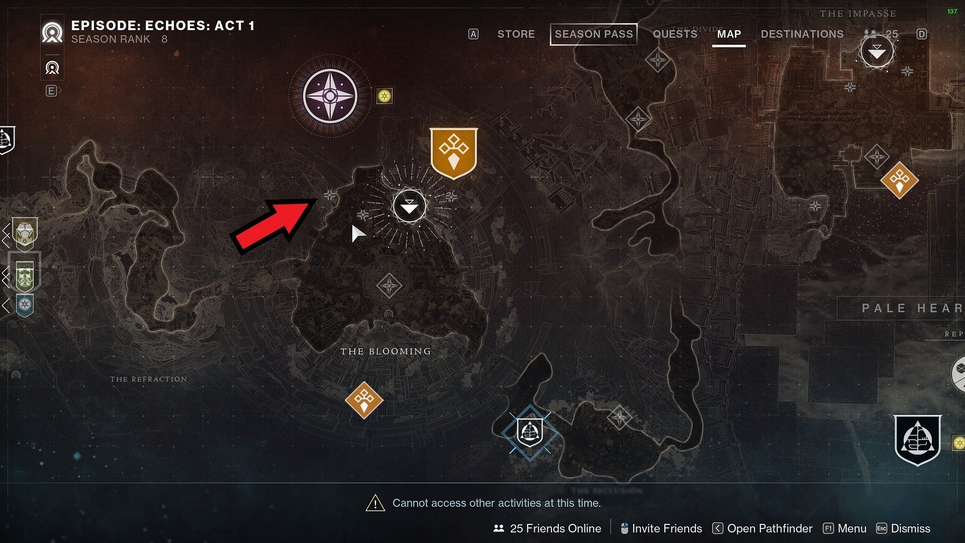 Destination chest icon in Destiny 2 map (Image via Bungie)