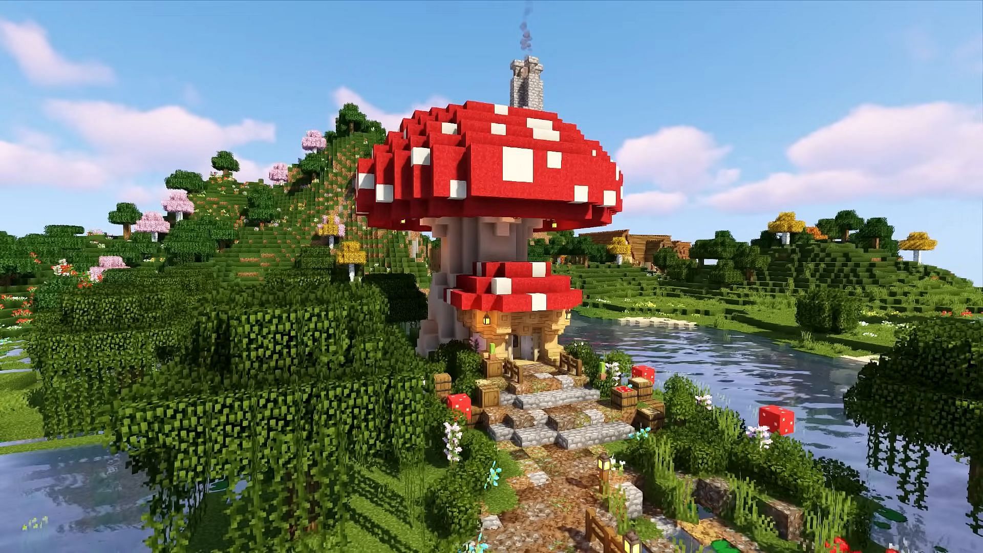 Mushroom House (Image via YouTube/BlueNerd)