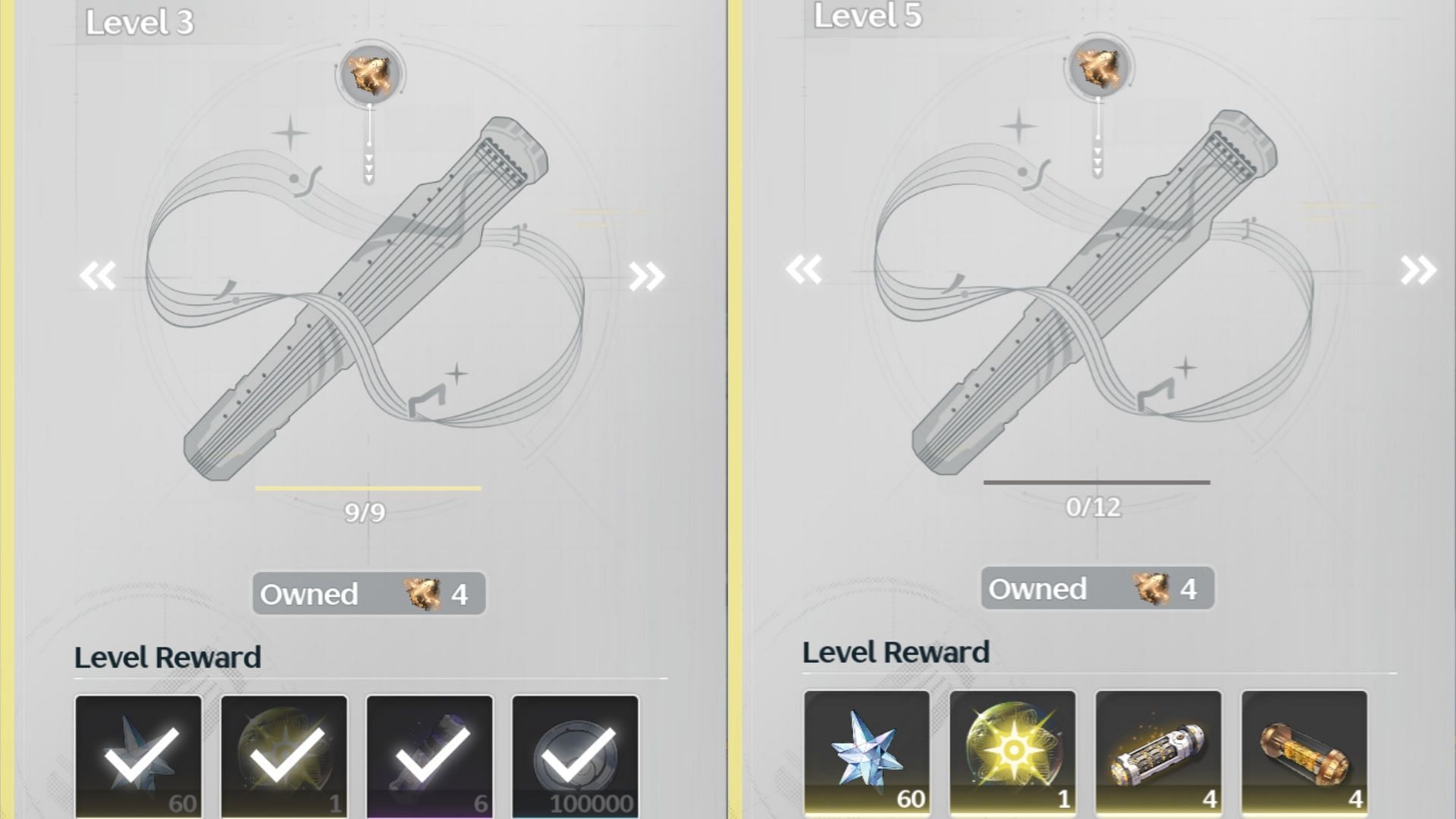 Level 3 and Level 5 rewards from the Windchimer Store (Image via Kuro Games)