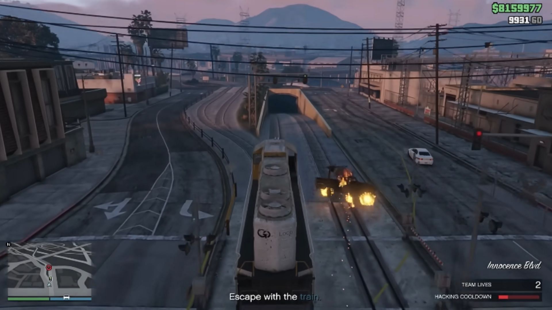 A screenshot from this GTA Online Cluckin Bell Farm Raid mission (Image via YouTube/TGG)