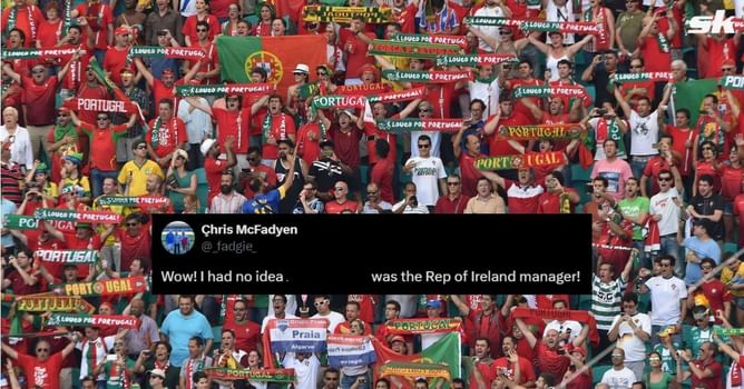 "Wow! I had no idea" - Fans react as Cristiano Ronaldo's former Manchester United teammate seen managing Ireland in clash against Portugal