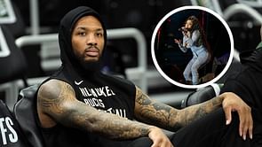 Singer Keyshia Cole hypes up Damian Lillard vibing to her song during clubbing