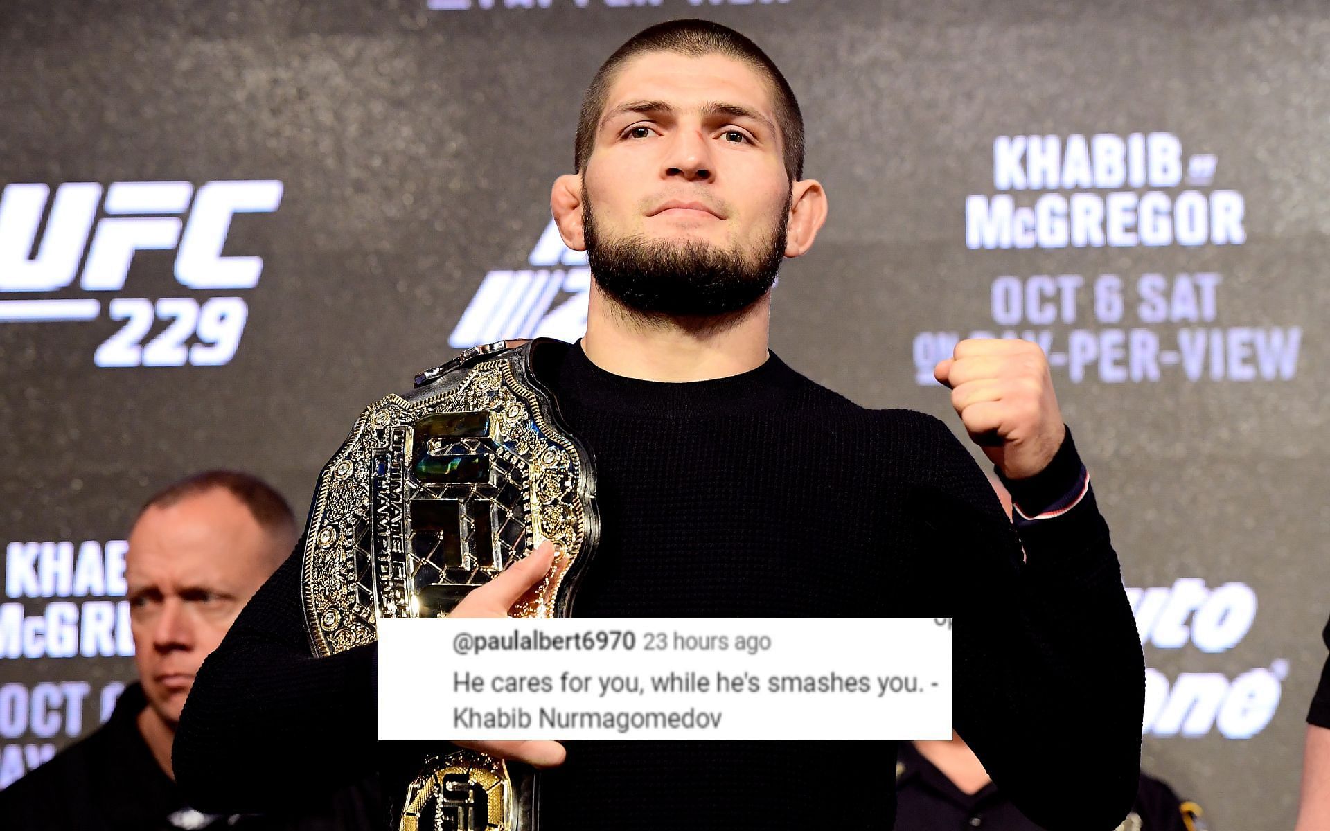 Fans react to Khabib Nurmagomedov trash-talking an opponent [Image courtesy: Getty Images] 