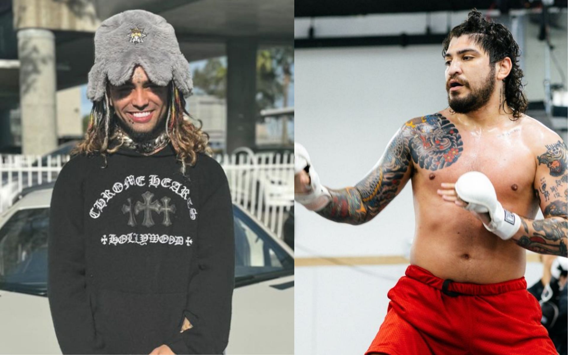 Lil Pump (left) calls out Dillon Danis (right) [Images courtesy: @lilpump and @dillondanis on Instagram]