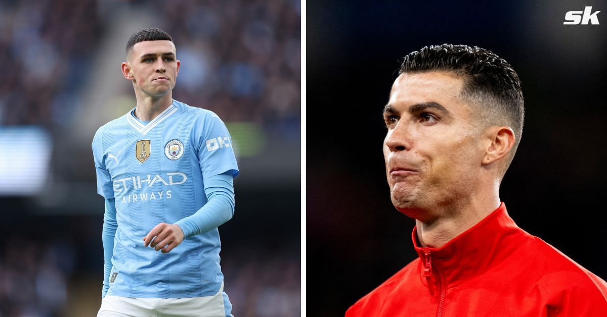 Phil Foden and Cristiano Ronaldo 