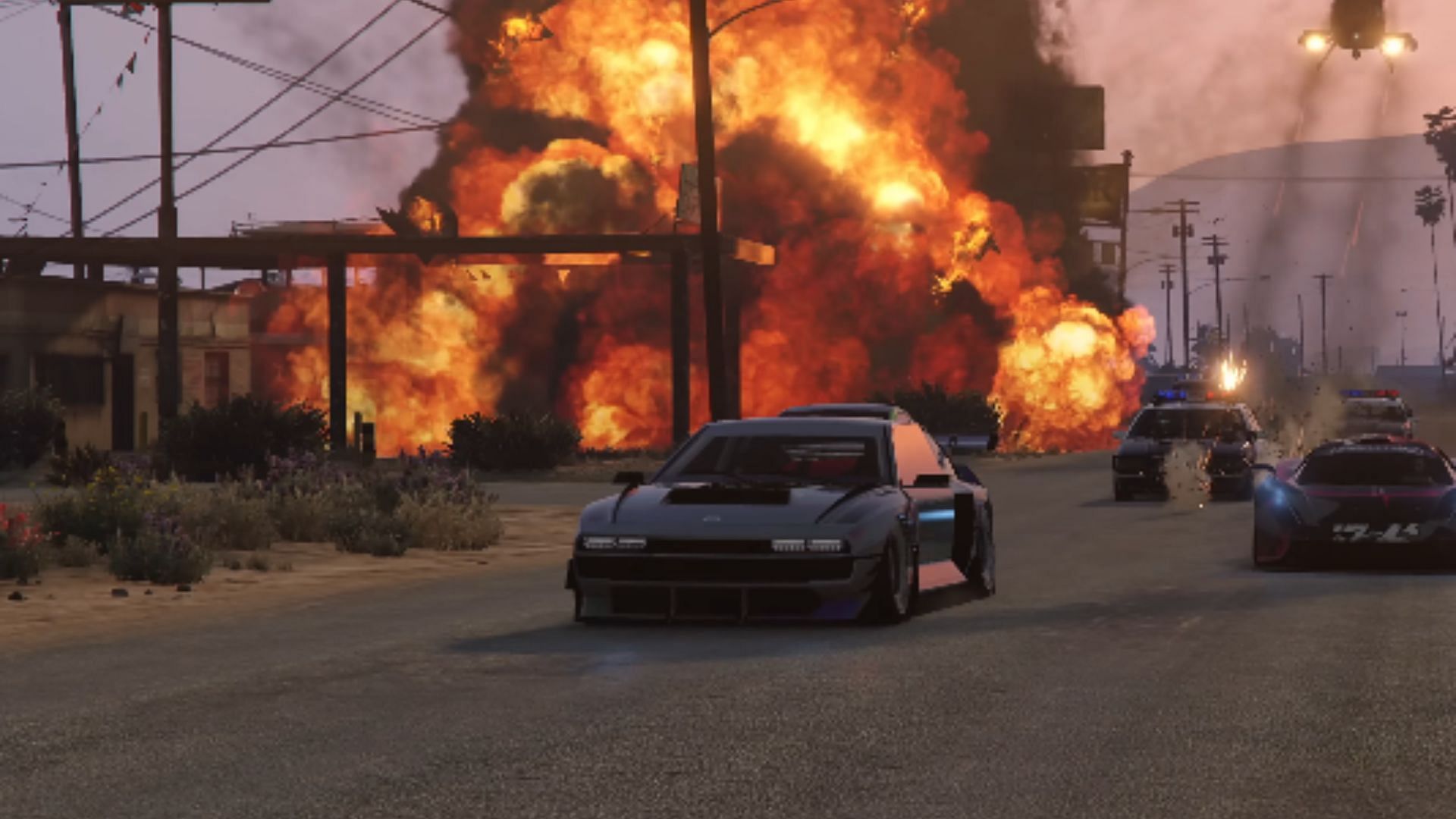 The N Vision 74-inspired car in action (Image via Rockstar Games)