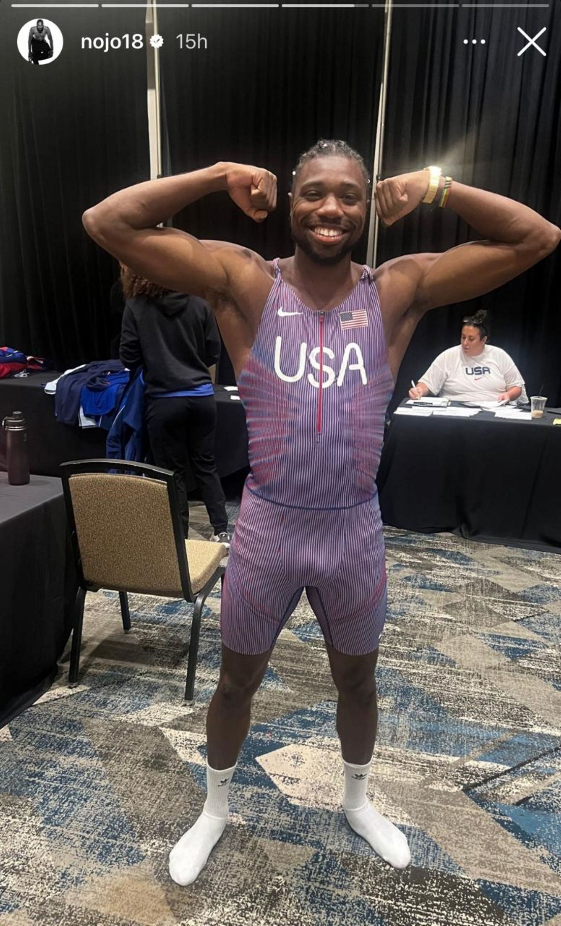 Noah Lyles&#039; Instagram Story (instagram.com/nojo18)