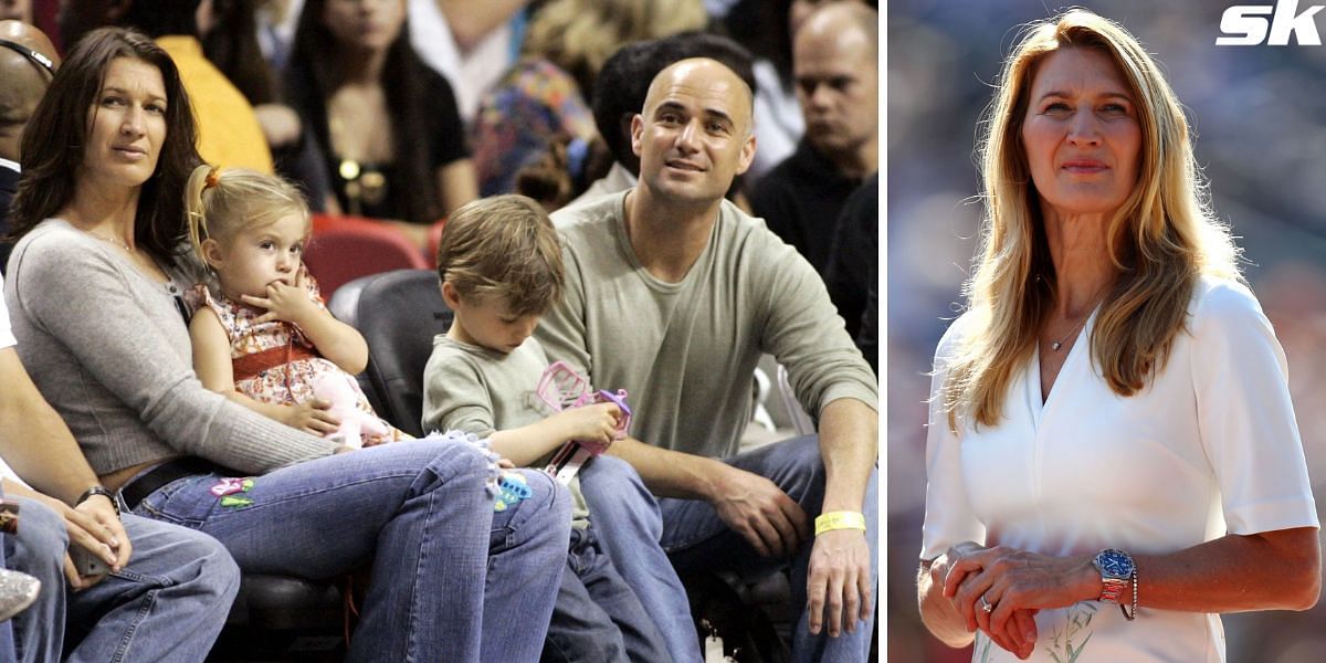 Steffi Graf with husband Andre Agassi and their children (Source: Getty Images)