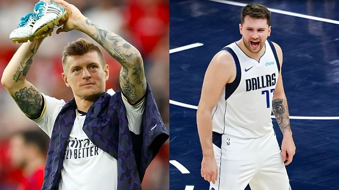 Luka Doncic shouts out fellow European Toni Kroos following Real Madrid's Champions League win over Dortmund
