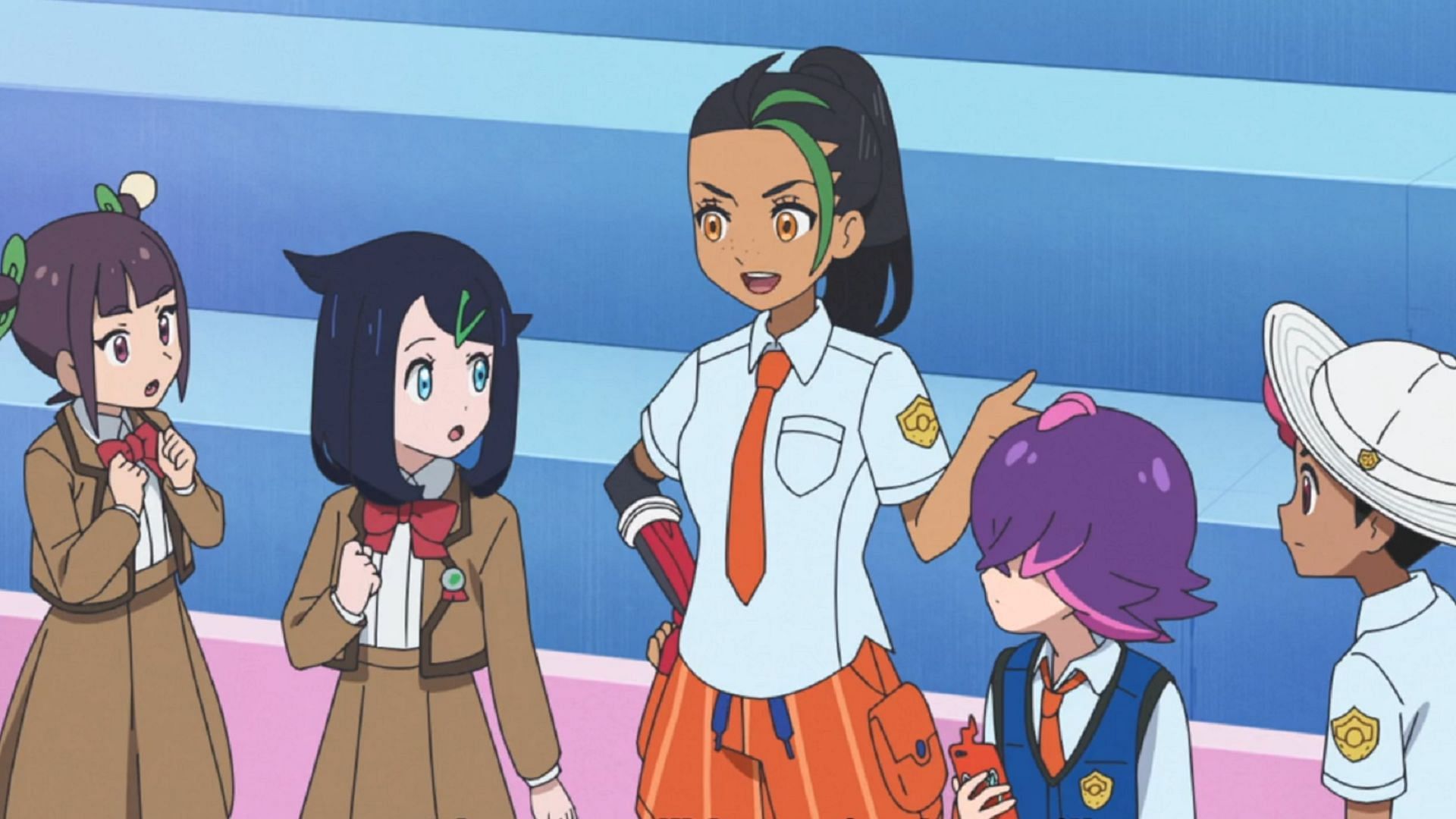 Our heroes return to Naranja Academy and rejoin Nemona in Pokemon Horizons Episode 55 (Image via The Pokemon Company)