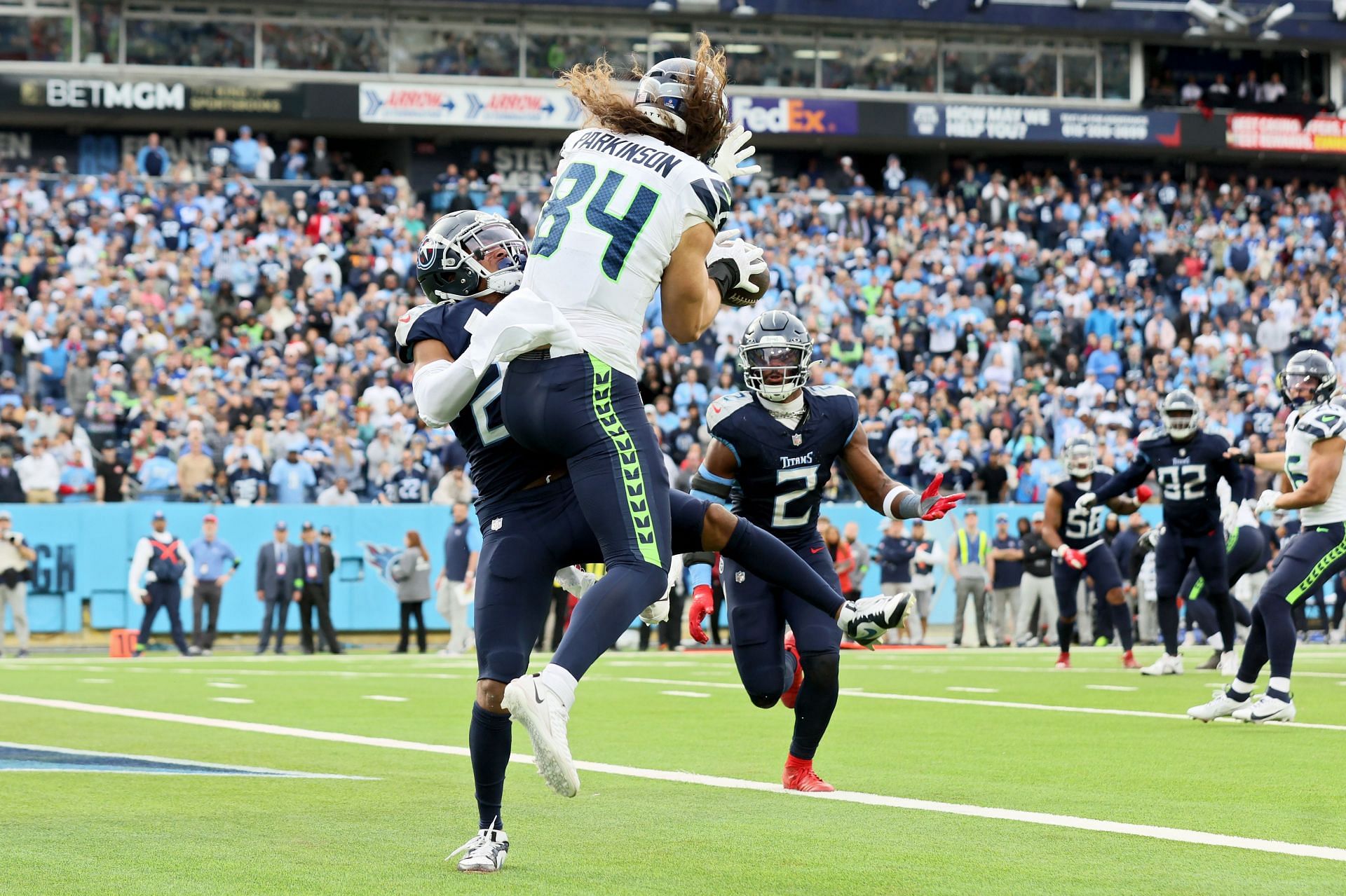 NFL field at Seattle Seahawks vs. Tennessee Titans