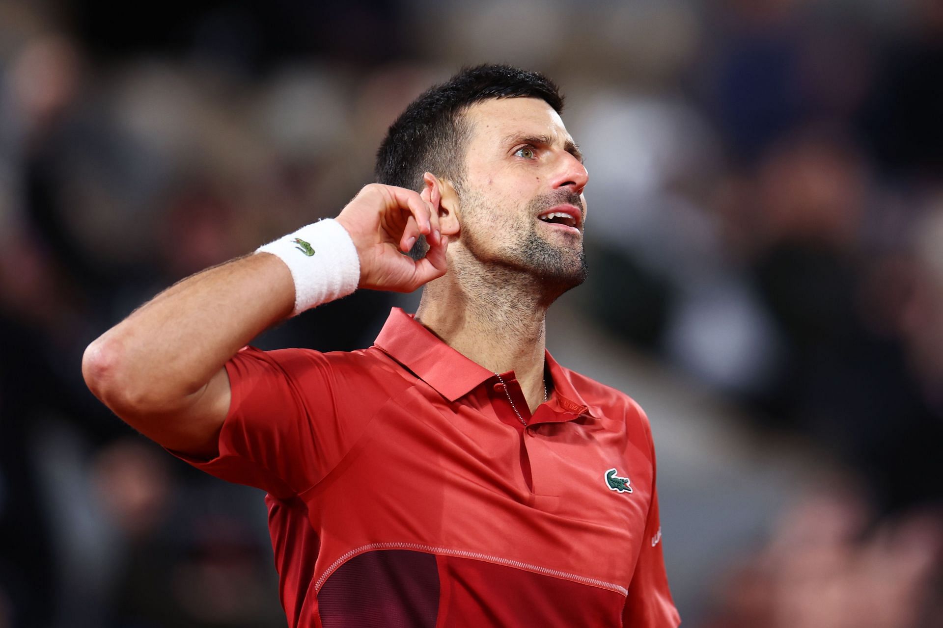 Novak Djokovic at the 2024 French Open