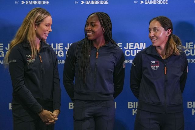 Danielle Collins (L), Coco Gauff (middle) and Jessica Pegula