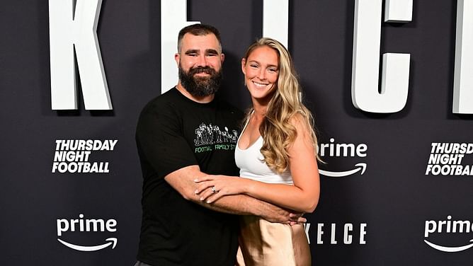 Kylie Kelce stuck $100 "fu*k Dallas" note in London Bar after New Heights podcast shoot