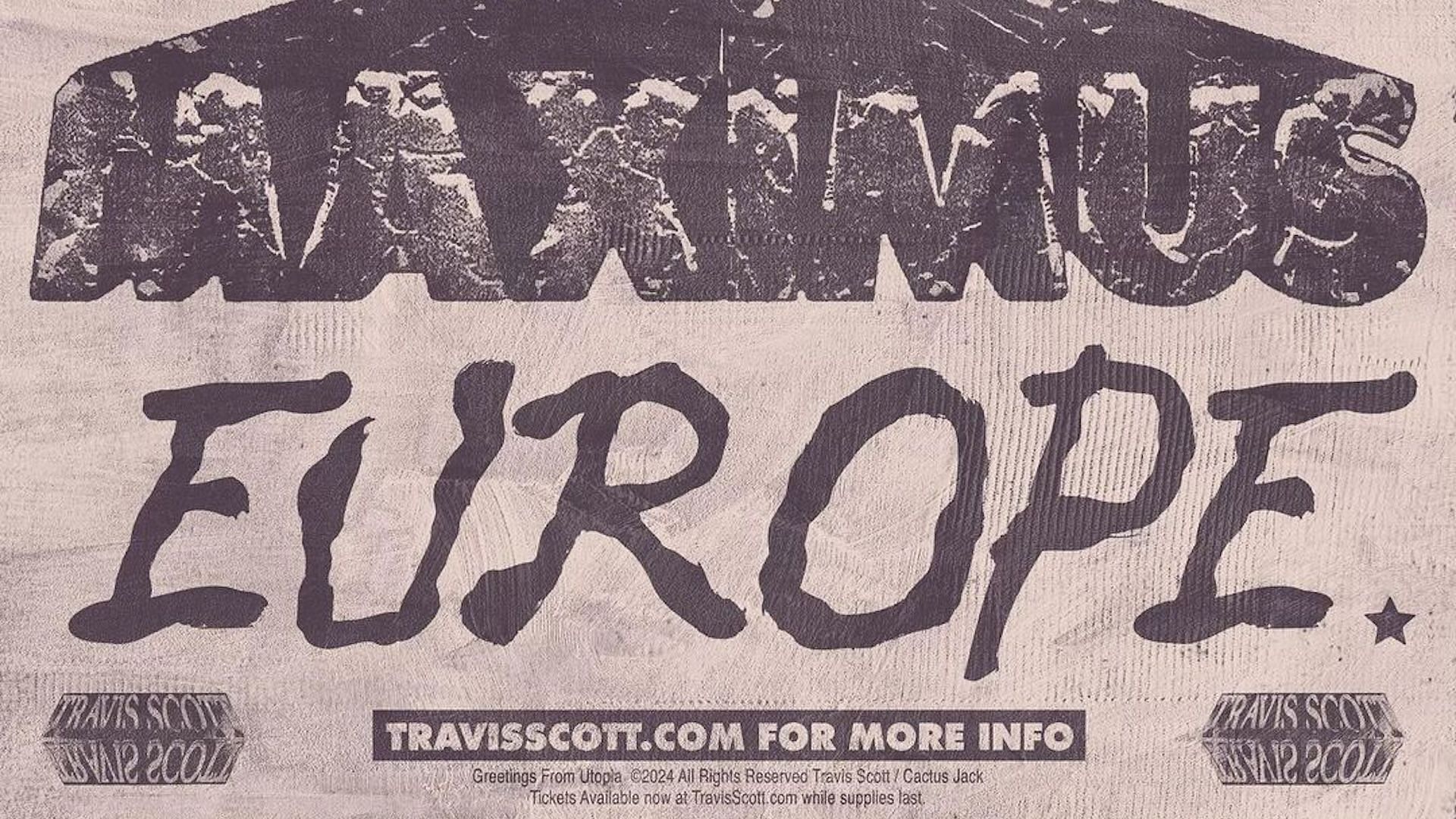 The official poster for Travis Scott&#039;s &quot;Circus Maximus World Tour&quot; (Image via Instagram/@travisscott)