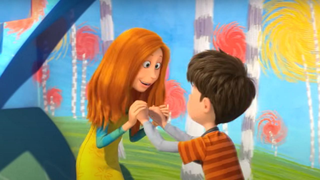 Taylor Swift and Zac Efron&#039;s characters in The Lorax (image via YouTube/Universl Pictures/Dr. Seuss&#039; The Lorax - Theatrical Trailer)