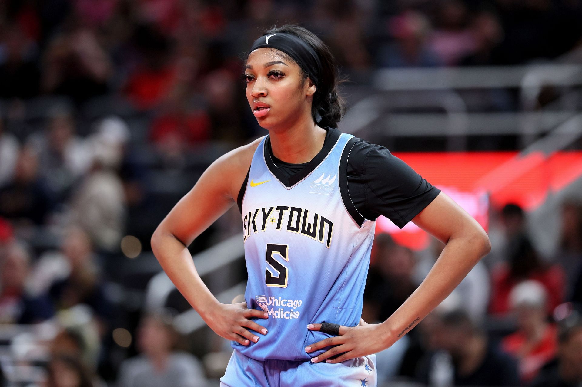 Angel Reese of the Chicago Sky was ejected in their last game against the New York Liberty.