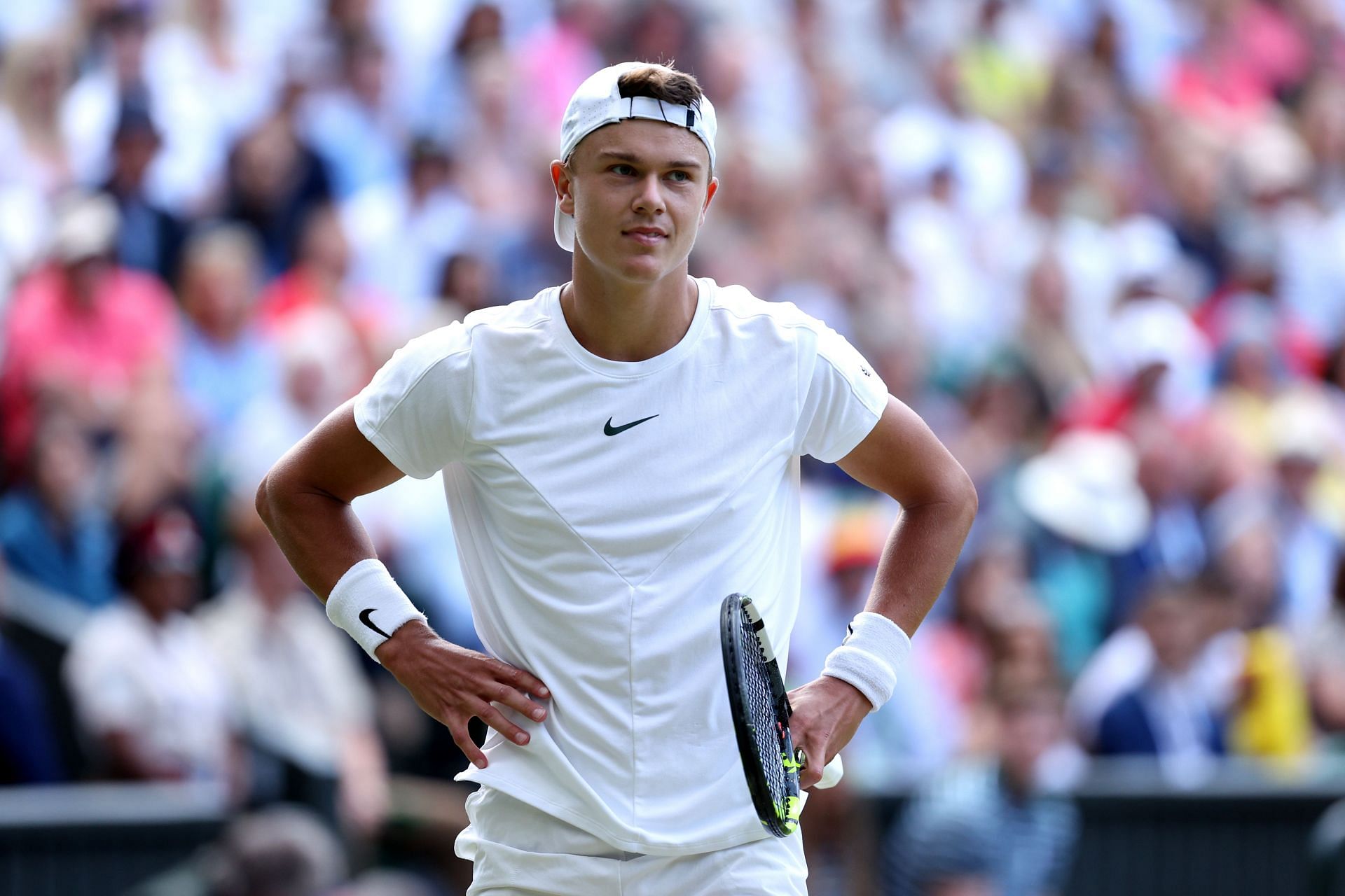 Holger Rune pictured at the 2023 Wimbledon Championships (Image Source: Getty)