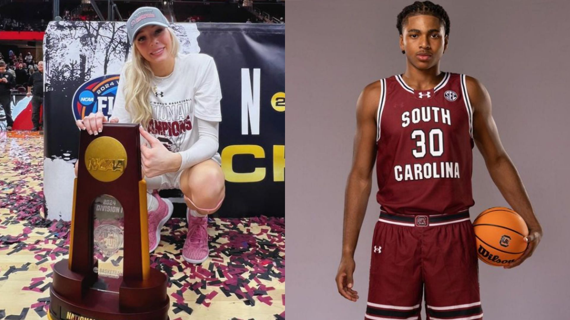 South Carolina's Chloe Kitts drops a supportive comment on BF Collin ...