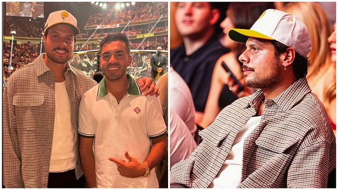 In Photos: Auston Matthews attends UFC 303 with Clayton Keller, links with the Nelk Boys' Kyle Forgeard